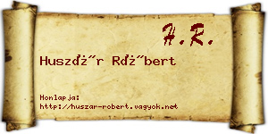 Huszár Róbert névjegykártya