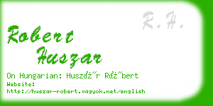 robert huszar business card